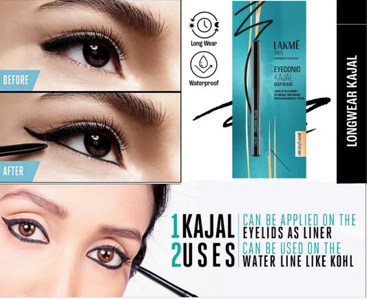 LAKME 9TO5 EYECONIC KAJAL DEEP BLACK